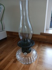 VINTAGE HINKS NO.2 DUPLEX OIL BURNER LAMP - CUT CLASS - VERY GOOD USED CONDITION