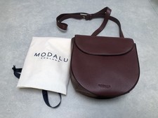 Modalu Leather Cross Body Bag - Burgundy- New