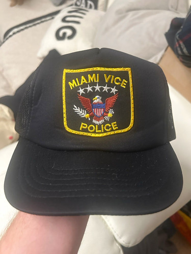 Miami vice police black - vice, mesh