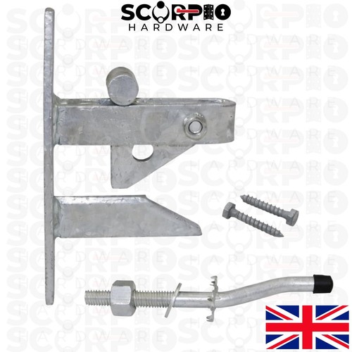Self locking field gate catch - self,