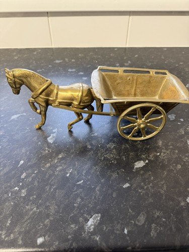 Vintage brass horse - vintage, and