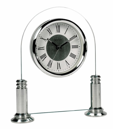 Mantel clock polished metal - mantel,