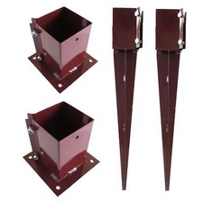 Fence post support spikes - spikes, &