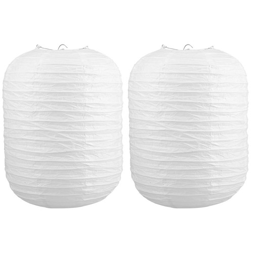 White paper lantern lampshade - white,