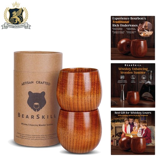 Unique wooden bourbon drinking - wooden,