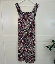 Ex Seasalt Apron Women's Multi Compass Rose Maritime Print Organic Cotton Blend