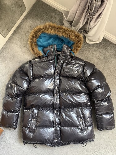 Shiny puffer jacket overfilled - jacket,