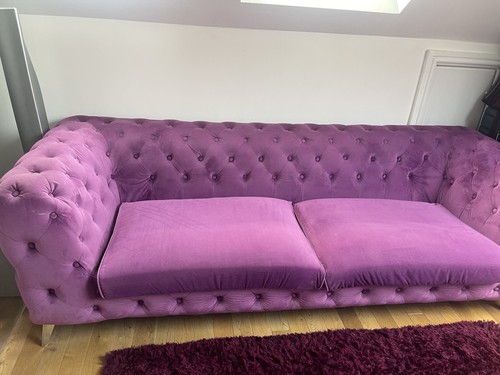 Purple seater sofa - seater,