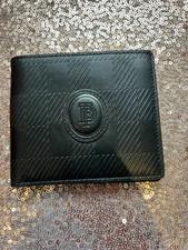 TED BAKER Leather Wallet Mens Black Embossed Bifold Card and Notes Holder NEW