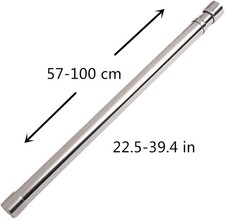 57-100cm Extendable Stainless Steel Wardrobe Rail Adjustable Hanging Rod UK