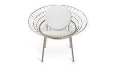 Habitat 60 Lattice Stainless Steel Wire Chair - Silver