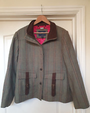 Jack Murphy Women's Green Tartan Tweed 100% Wool Field Jacket UK 18