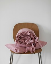 100% Linen, Baby Bedding Set with ties. Cot or small toddler bed 