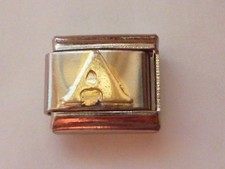 SILVER  9mm GOLD ITALIAN CHARM