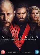 Vikings: The Complete Fourth Season DVD (2017) Travis Fimmel cert 18 6 discs