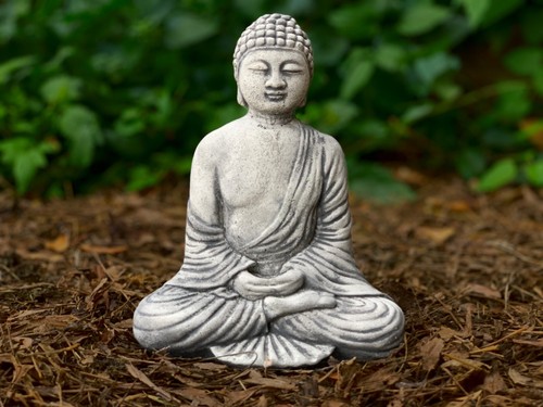 Meditating buddha statue - , large