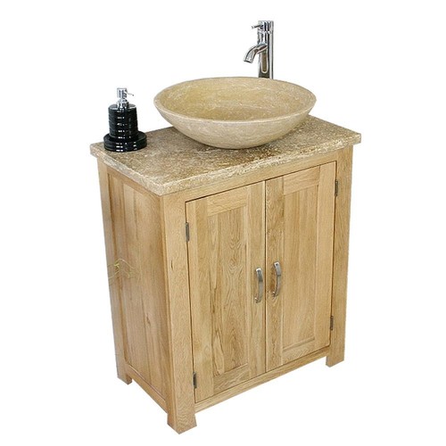 Solid oak bathroom vanity - oak,