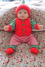 18" Weighted Baby Doll dressed as an Elf for Play or Reborn