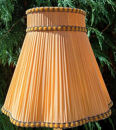Vintage peach chiffon pleated - peach,