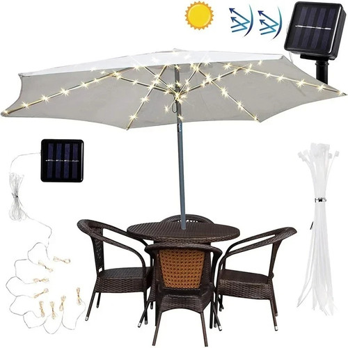 Led solar parasol lights - solar,
