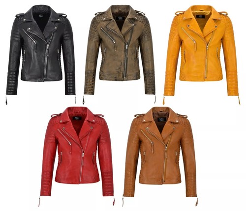 Ladies leather jacket classic - ladies,