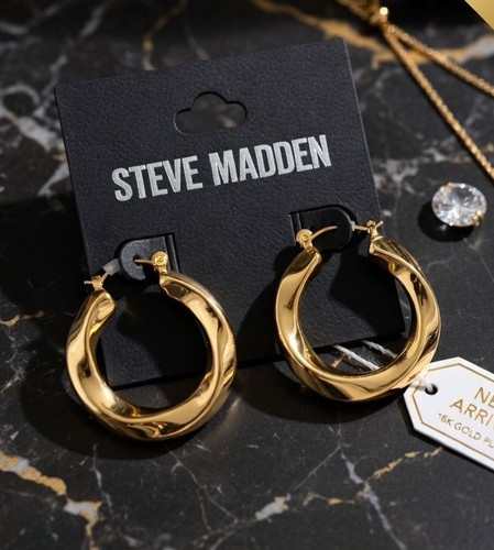 Steve madden gold thick hoop - steve,