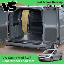FITS VW CADDY MK5 21> REAR LOAD AREA FLOOR HEAVY DUTY RUBBER CHEQUER PLATE MAT