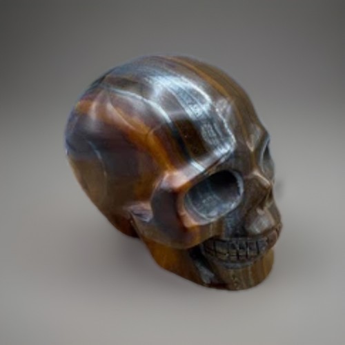 Crystal skull tiger iron stone - iron,