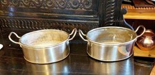 Pair antique brass - , plant