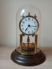Ph. Hauck 400 day clock torsion anniversary clock under glass dome