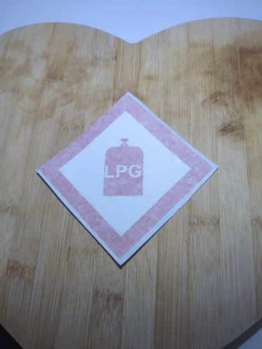 Lpg warning sticker for - lpg,