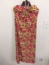 Wave Print Strapless Halter