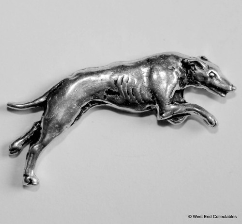 Greyhound pewter pin brooch - pin,