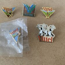 Vittel Mineral Water Advertising Pin Badges x5 (Y80)