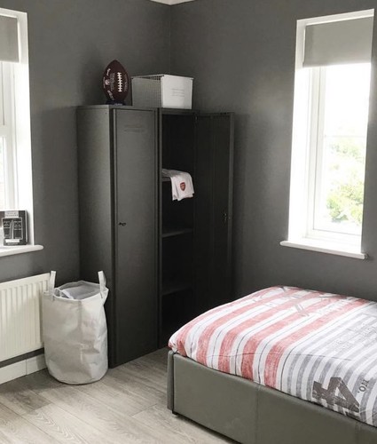 Dark grey metal storage - x2,