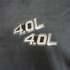 2x Chrome Black 4.0L Metal