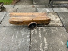 Vintage mill pipe truck wooden trolley old industrial cart coffee table salvage