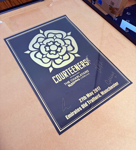 Courteeners signed gig poster - courteeners,