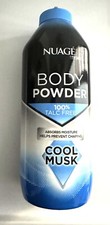 2 X Nuage Body COOL MUSK Powder for Men 250g - 100% Talc Free