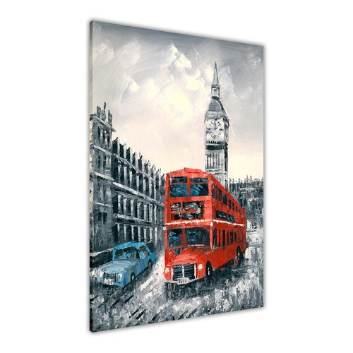 London red bus canvas wall - bus, art