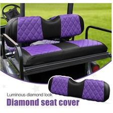Purple & Black Golf Cart Rear