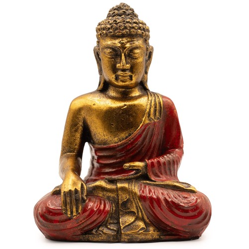 Red gold buddha large - red,