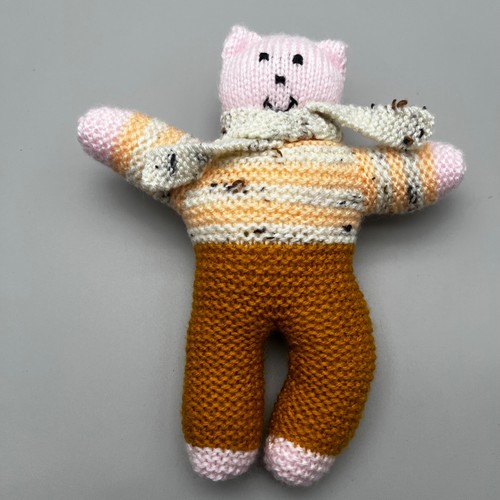 Handmade knitted teddy bear - handmade,