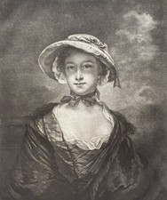 Original Engraving Catherine Chambers by Joshua Reynolds – C1880