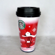 Starbucks Christmas Travel Mug Cup NEW. Insulated. Limited Edition Old Logo 2010