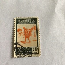 old stamps  SPANISH MOROCCO Used Hinged Steampunk Shed Cave