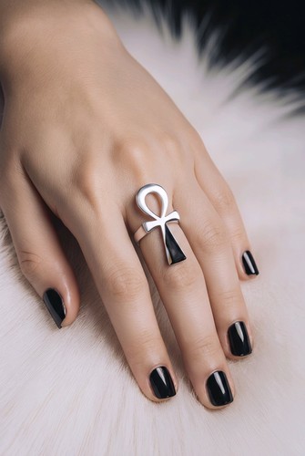 Stainless steel ankh cross - stainless,