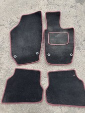 Precision Black Car Mats For Volkswagen Polo 2009-2018 Classic Red Trim