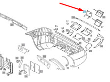 MERCEDES-BENZ ML W163 Rear Bumper Left Mount Cover A16388513819999 NEW