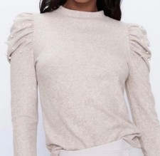 ZARA Knit Sweater Puff Sleeve